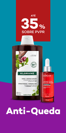 Produtos Anti Queda com destaque promocional de até 35% sobre preço de Venda ao Público Recomendado